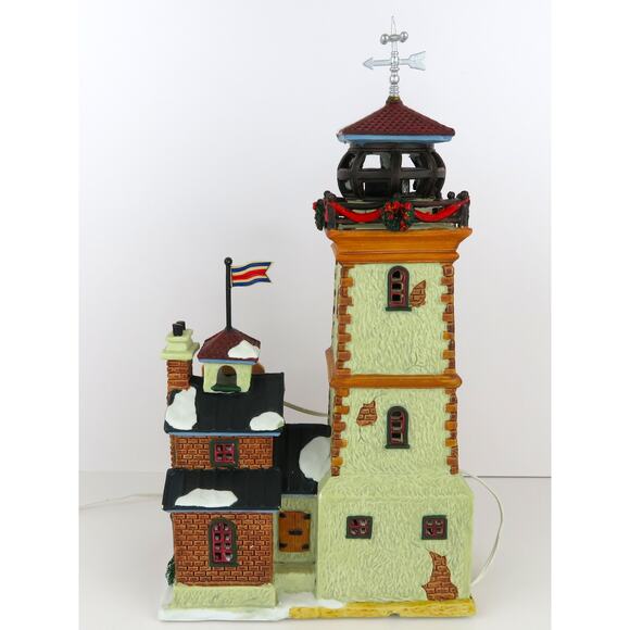Lemax Maritime & Lighthouse Museum 2001 Porcelain Lighted House Plymouth Corners - Picture 6 of 16